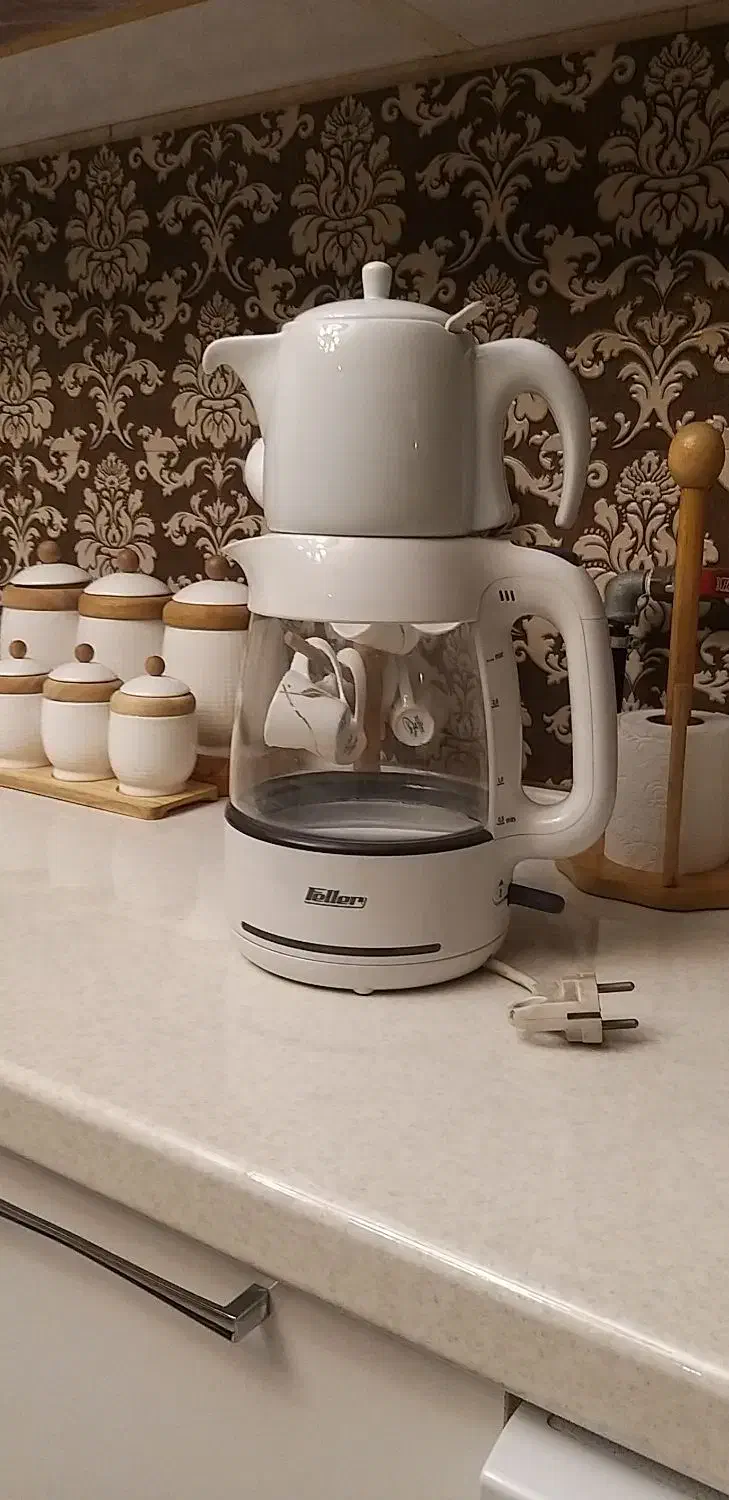 چای ساز فلر اصل قوری چینی در حد آکبند|سماور، چایساز، قهوهساز|تهران, کیانشهر|دیوار