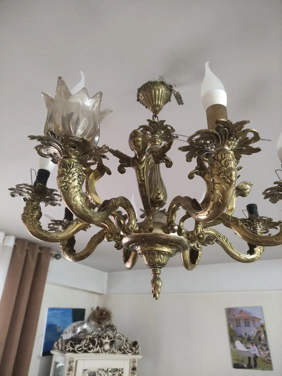 لوستر برنز|لوستر و چراغ آویز|تهران, قصر فیروزه ۲|دیوار