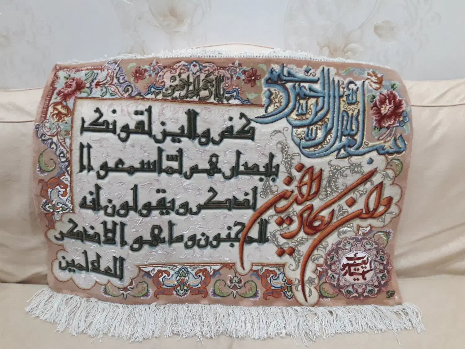 ون یکاد ۱۱۰ در ۶۰ ابریشمی با نخ علا|تابلو فرش|تبریز, |دیوار