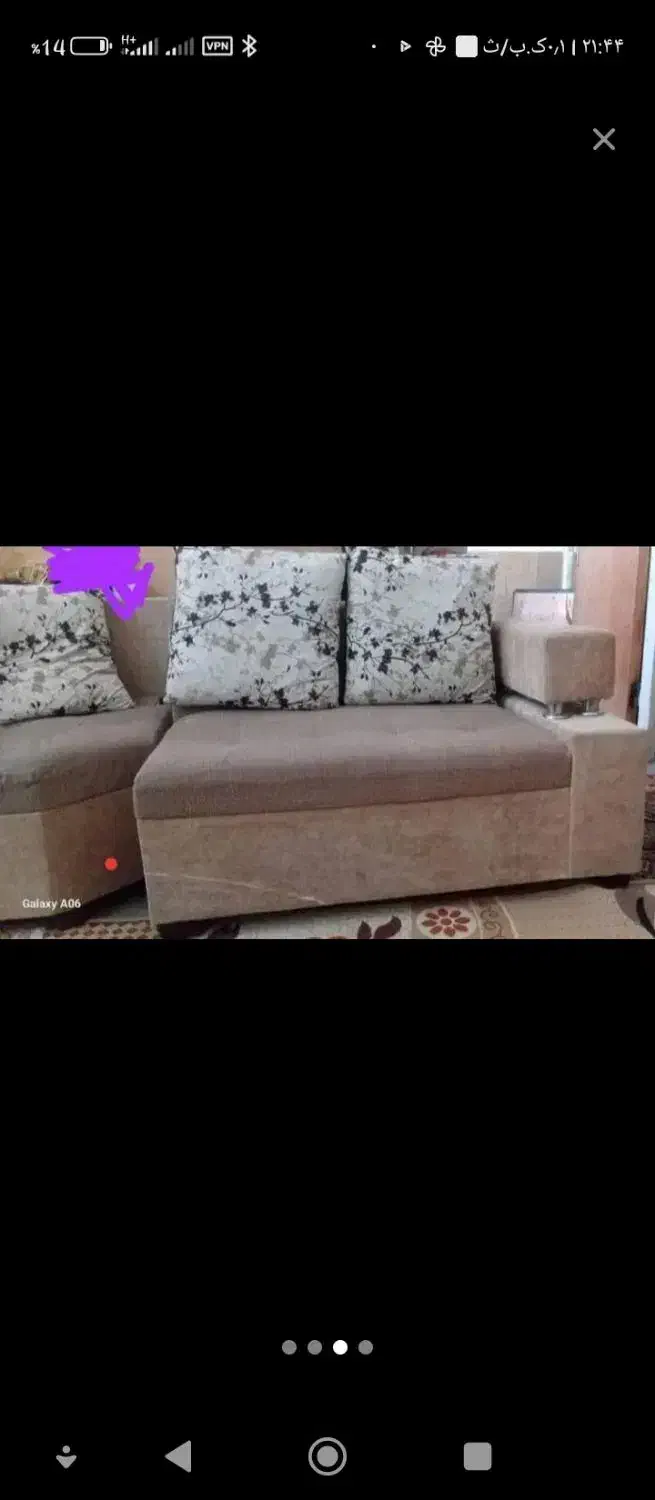 مبل ال راحتی کاملا سالم در حد نو|مبلمان خانگی و میز عسلی|فیروزآباد (فارس), |دیوار