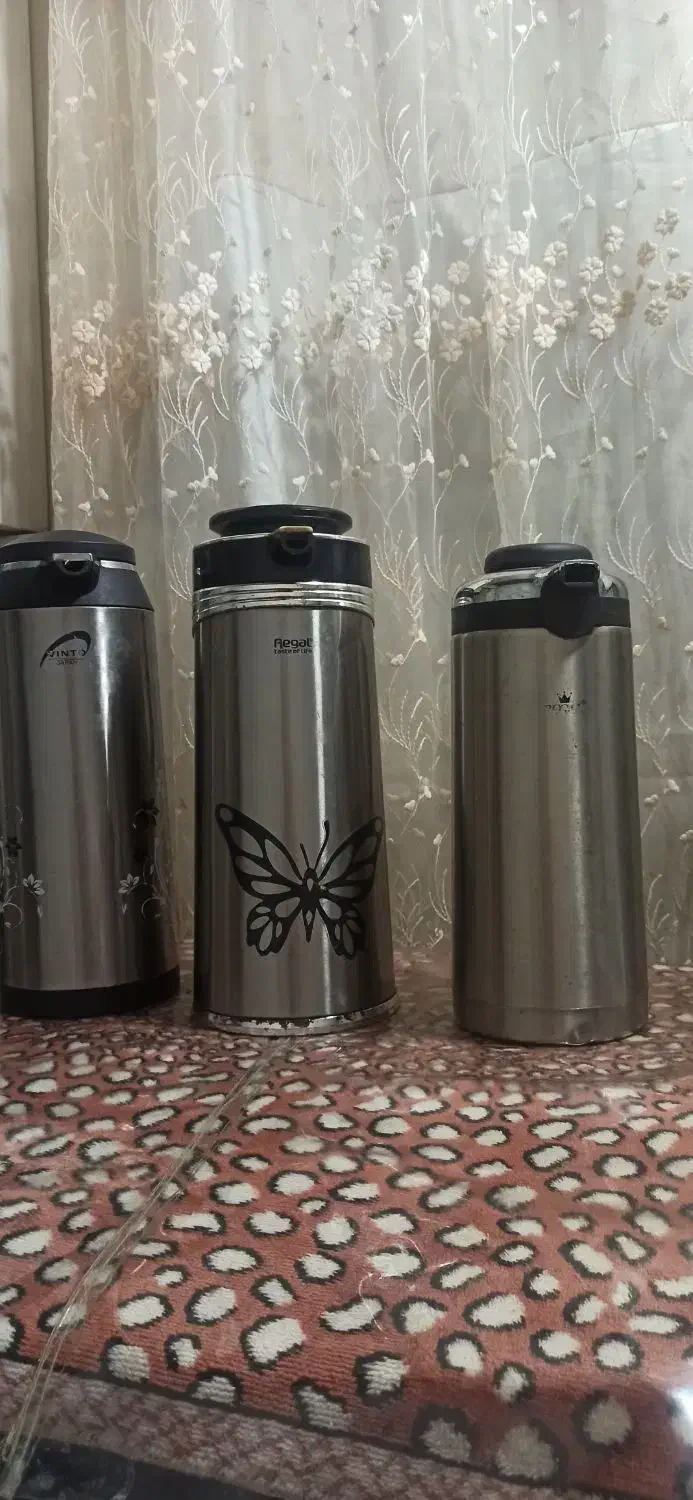 سه عدد فلاسک|قوری، کتری، قهوهساز دستی|امیدیه, |دیوار