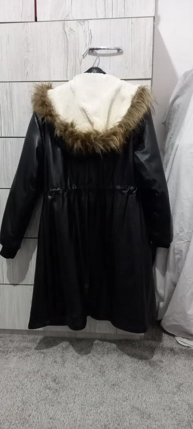 کاپشن چرم کلاه خز|لباس|بهارستان, |دیوار