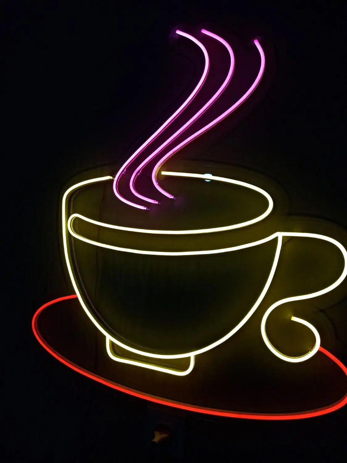 تابلو نئون طرح فنجان|ریسه و چراغ تزئینی|کرمان, |دیوار