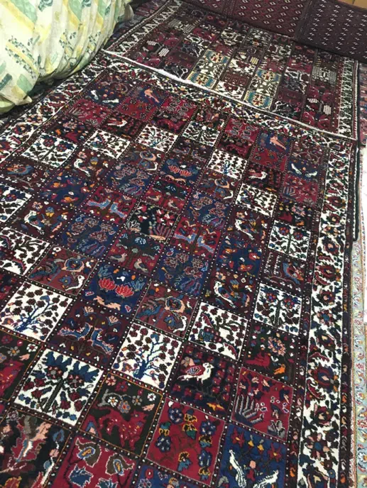 قالی دسبافت|فرش|شهرضا, |دیوار