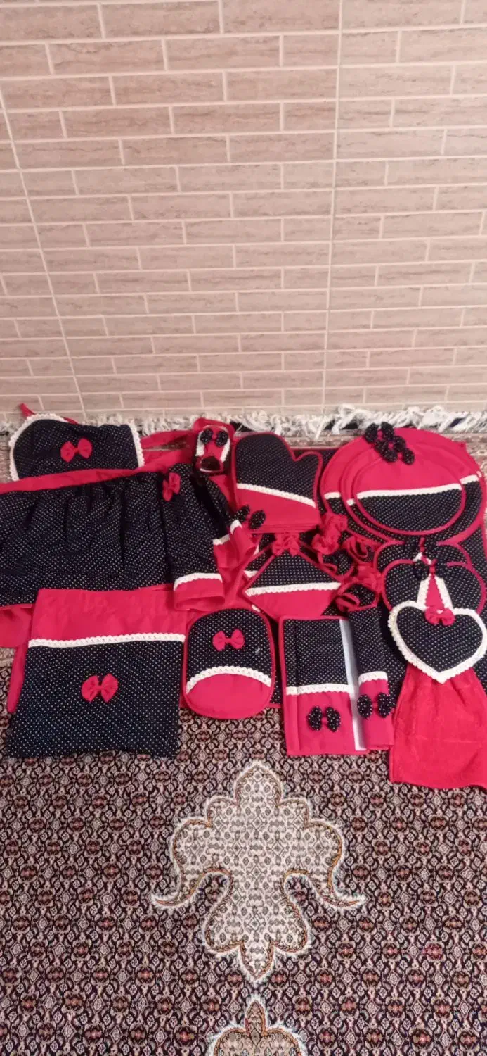 سرویس کامل آشپزخانه ارزان|سفره، حوله، دستمال آشپزخانه|دورود, |دیوار