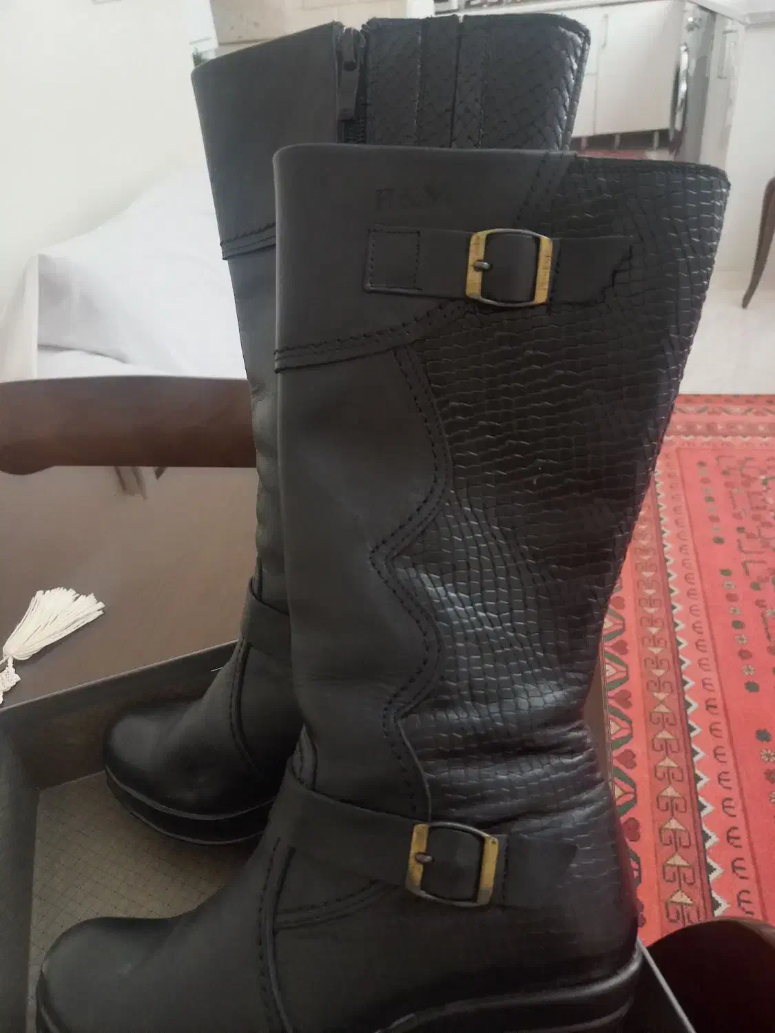 بوت بلند چرم طبیعی در حدنو سایز۳۸|کیف، کفش، کمربند|تهران, تهرانسر شمالی|دیوار