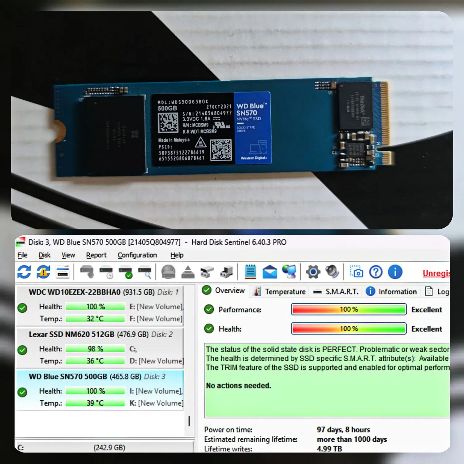 ssd 512 ( تست شده )|قطعات و لوازم جانبی رایانه|کرج, فاز ۴ مهرشهر|دیوار