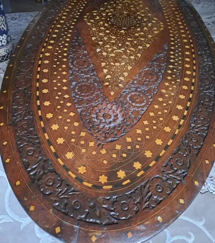 میز بیضی منبت شده با عاج|صنایع دستی و سایر لوازم تزئینی|تهران, دانشگاه شریف|دیوار