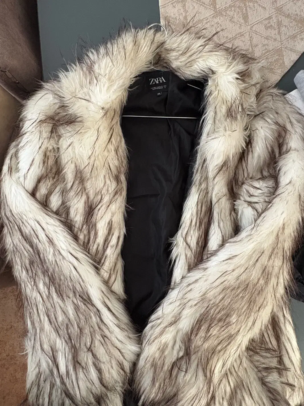 faux fur cot ZARA ژاکت طرح گرگی|لباس|تهران, ایرانشهر|دیوار