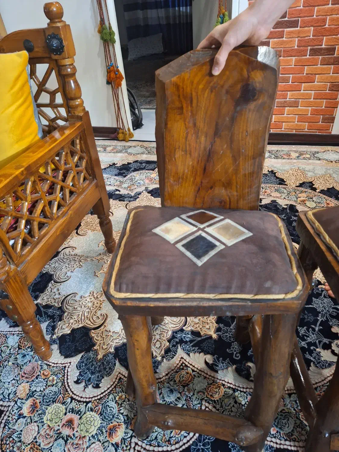 دو عدد صندلی سنتی|صندلی و نیمکت|تهران, مسعودیه|دیوار