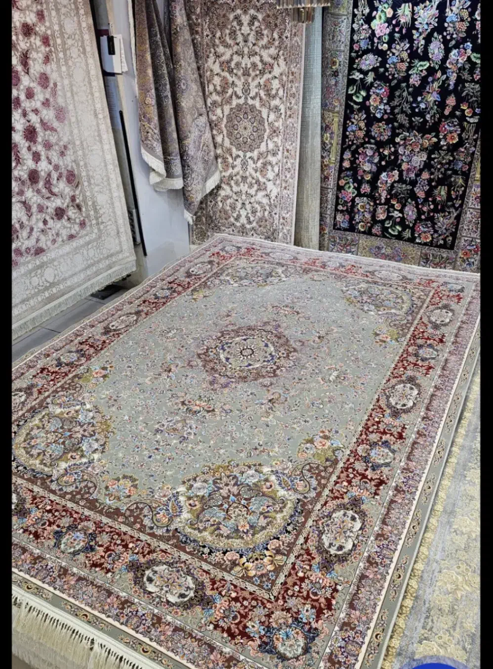 فرش ماشینی کشمیر الدورادو،خطیبی الماسی|فرش|بناب, |دیوار