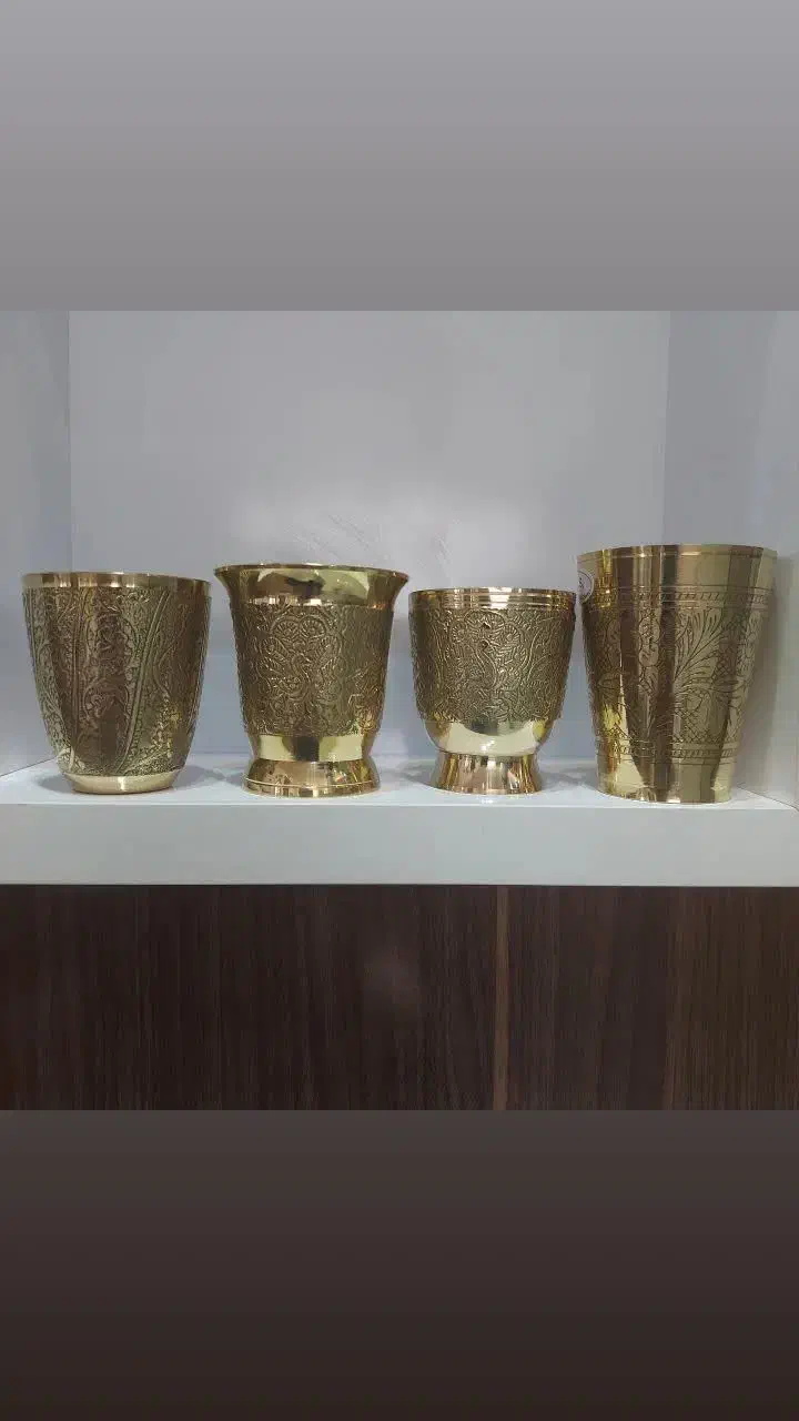 لیوان برنجی قلم هندی وارداتی|کلکسیون اشیاء عتیقه|بیرجند, |دیوار