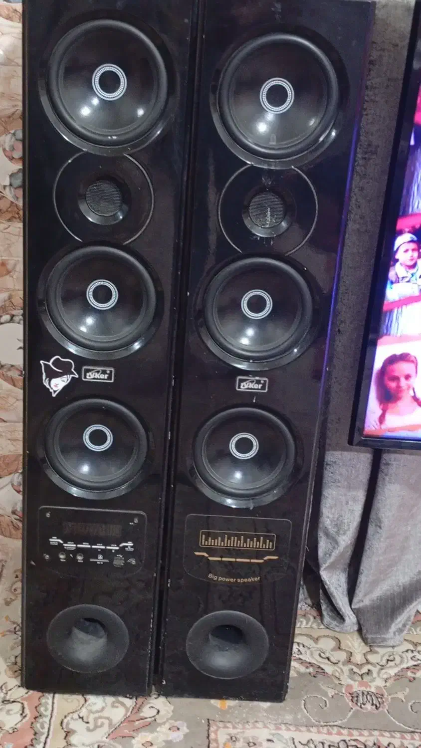 یک جفت اسپیکر|سیستم صوتی خانگی|بم, |دیوار