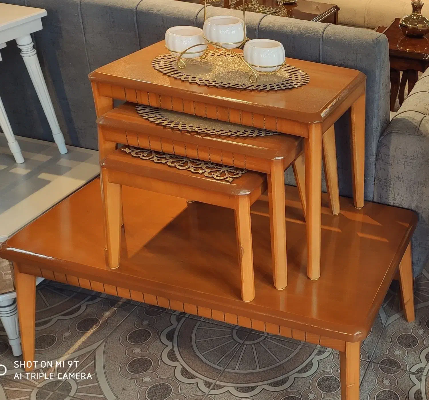 میز عسلی چوب راش با صفحه ام دی اف|مبلمان خانگی و میز عسلی|بروجرد, |دیوار