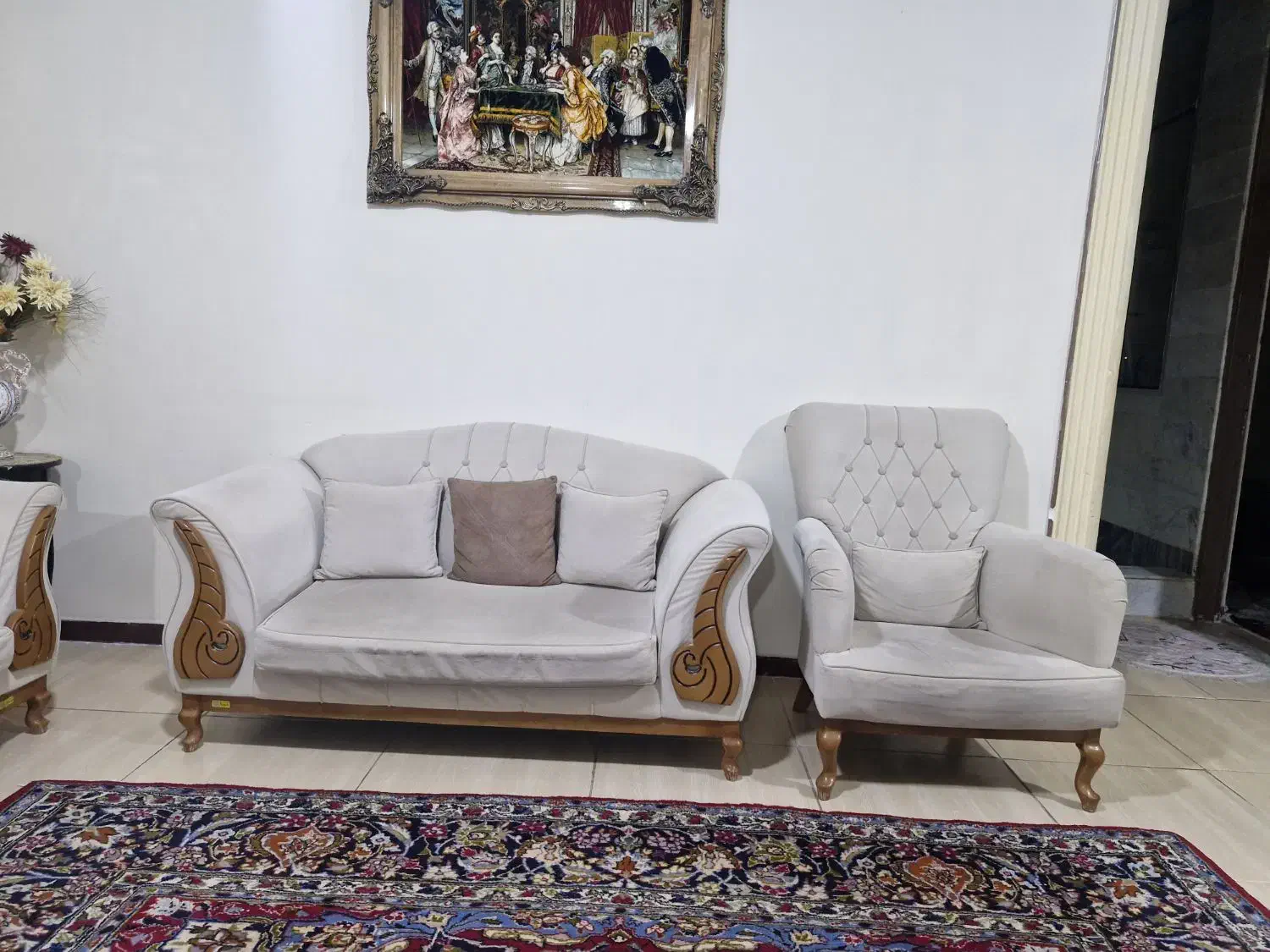 مبل راحتی 7نفره شرکتی بدونه هیچ آسیبی|مبلمان خانگی و میز عسلی|کرمانشاه, |دیوار