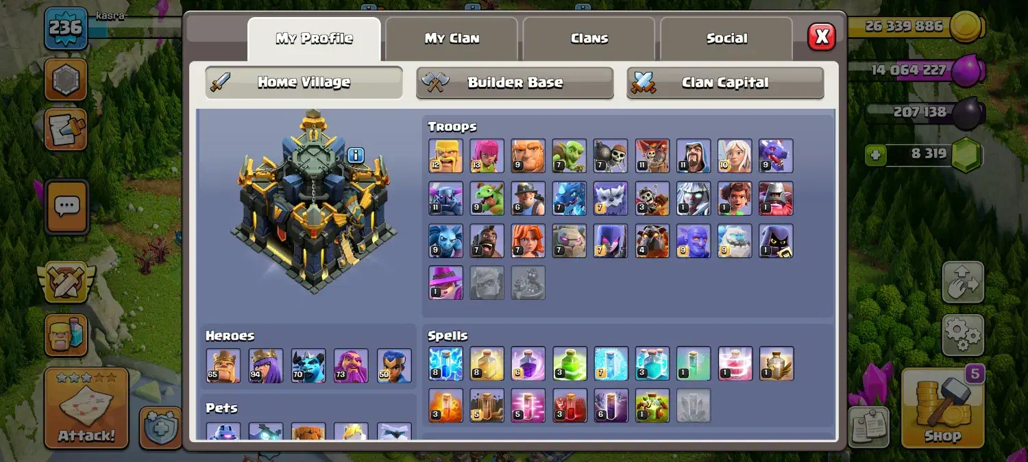 اکانت کلش آف کلنز تاون17مکس|کنسول، بازی ویدئویی و آنلاین|رشت, گلزاران|دیوار