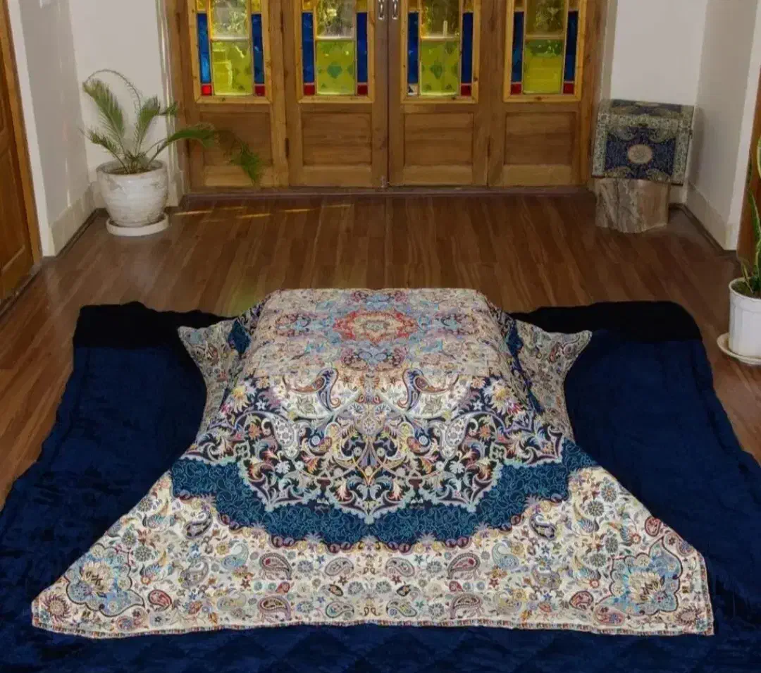 لحاف کرسی دست دوز خوشحال 3 در 3 سفارشی کامل|رختخواب، بالش، پتو|تهران, شهید رجایی|دیوار