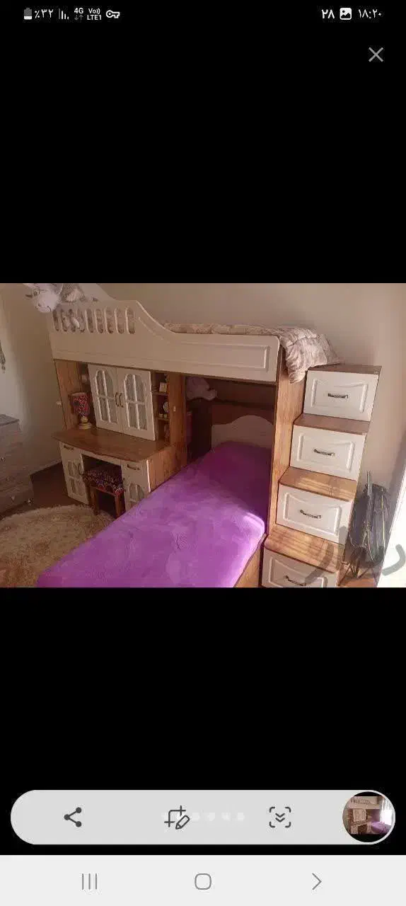 تخت نوجوان دو طبقه|تخت و سرویس خواب|ری, ظهیرآباد|دیوار