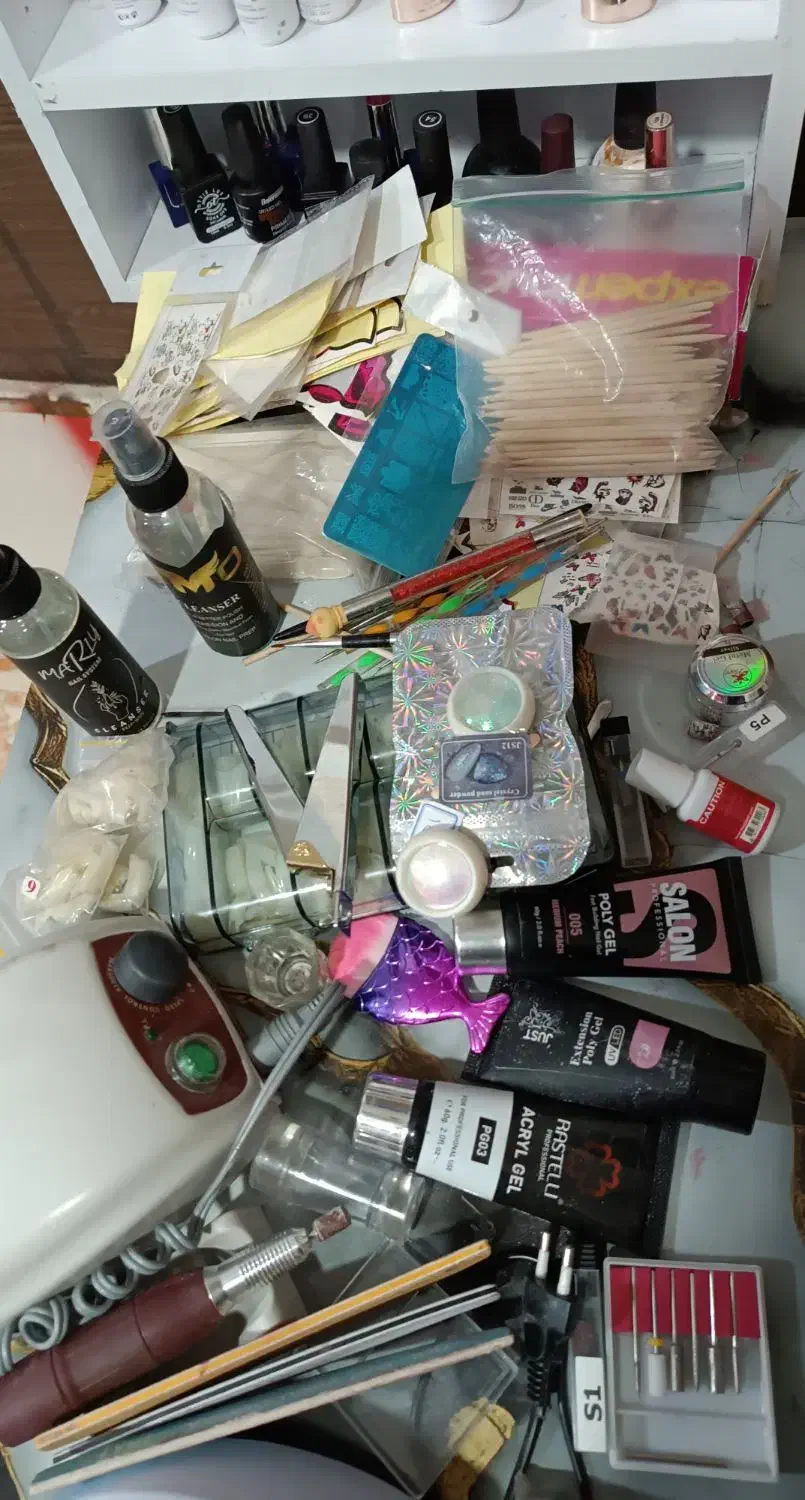 وسایل کامل کاشت ناخن|آرایشی، بهداشتی، درمانی|دهدشت, |دیوار