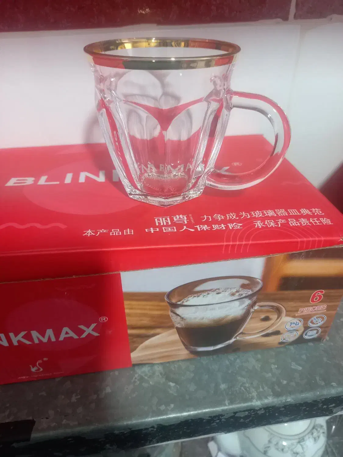 استکان  دور طلایی  خارجی|ظروف سرو و پذیرایی|خرم‌آباد, |دیوار