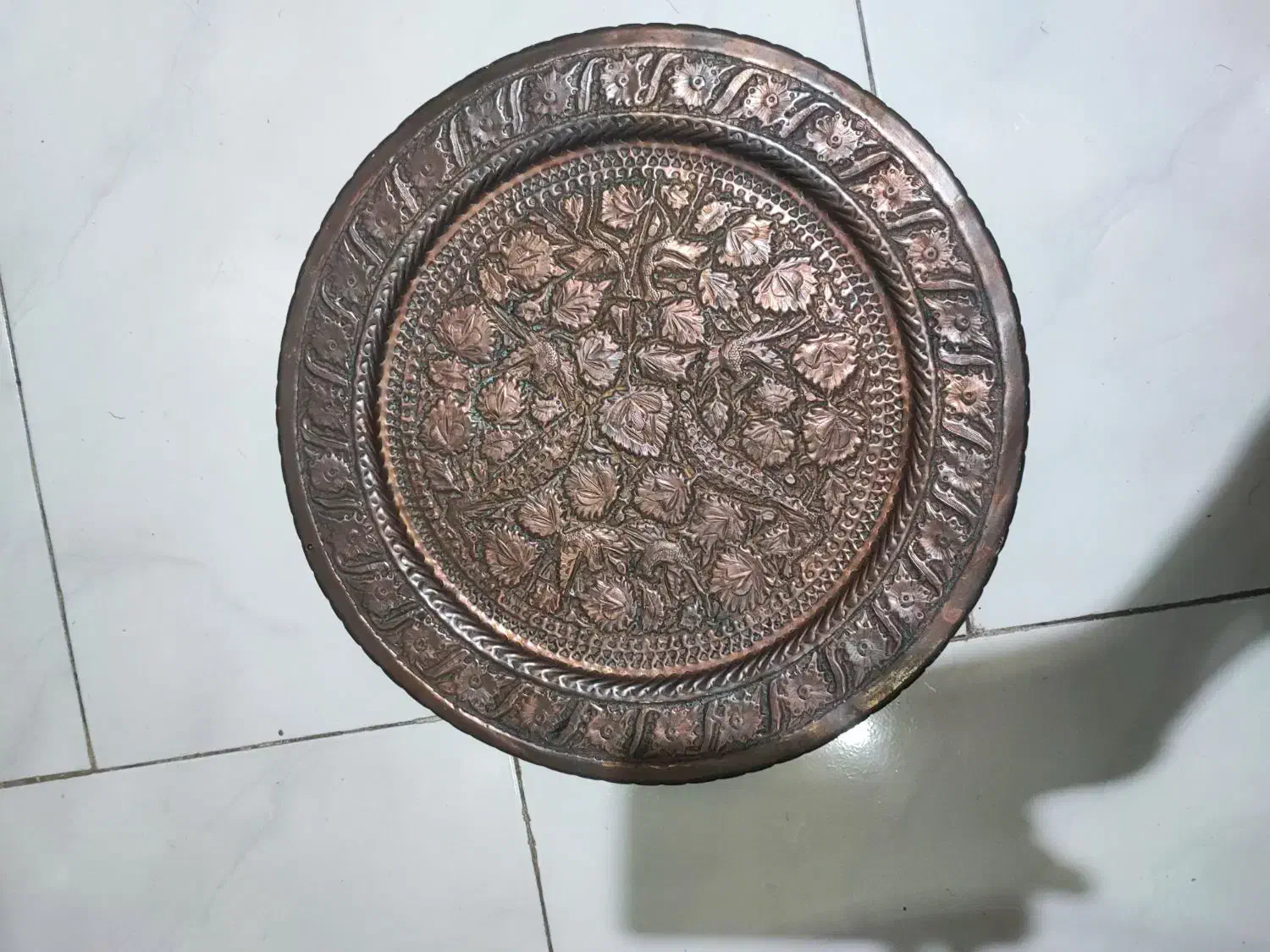 سینی و لگن مسی قدیمی|کلکسیون اشیاء عتیقه|تهران, سبلان (لشگر)|دیوار