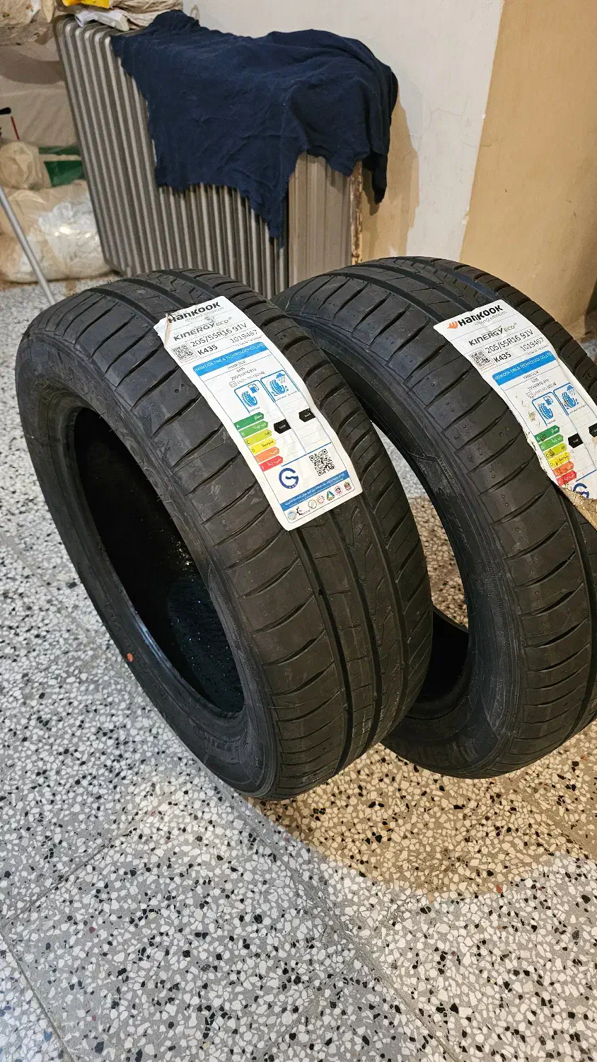 فروش دو حلقه لاستیک هانکوک 205/55/16 آکبند اصل کره|قطعات یدکی و لوازم جانبی|مشهد, ارشاد|دیوار