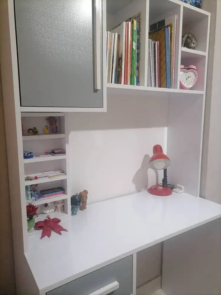 کتابخانه سفید رنگ‌|کتابخانه، شلف، قفسه‌های دیواری|تهران, شهرک آزادی|دیوار