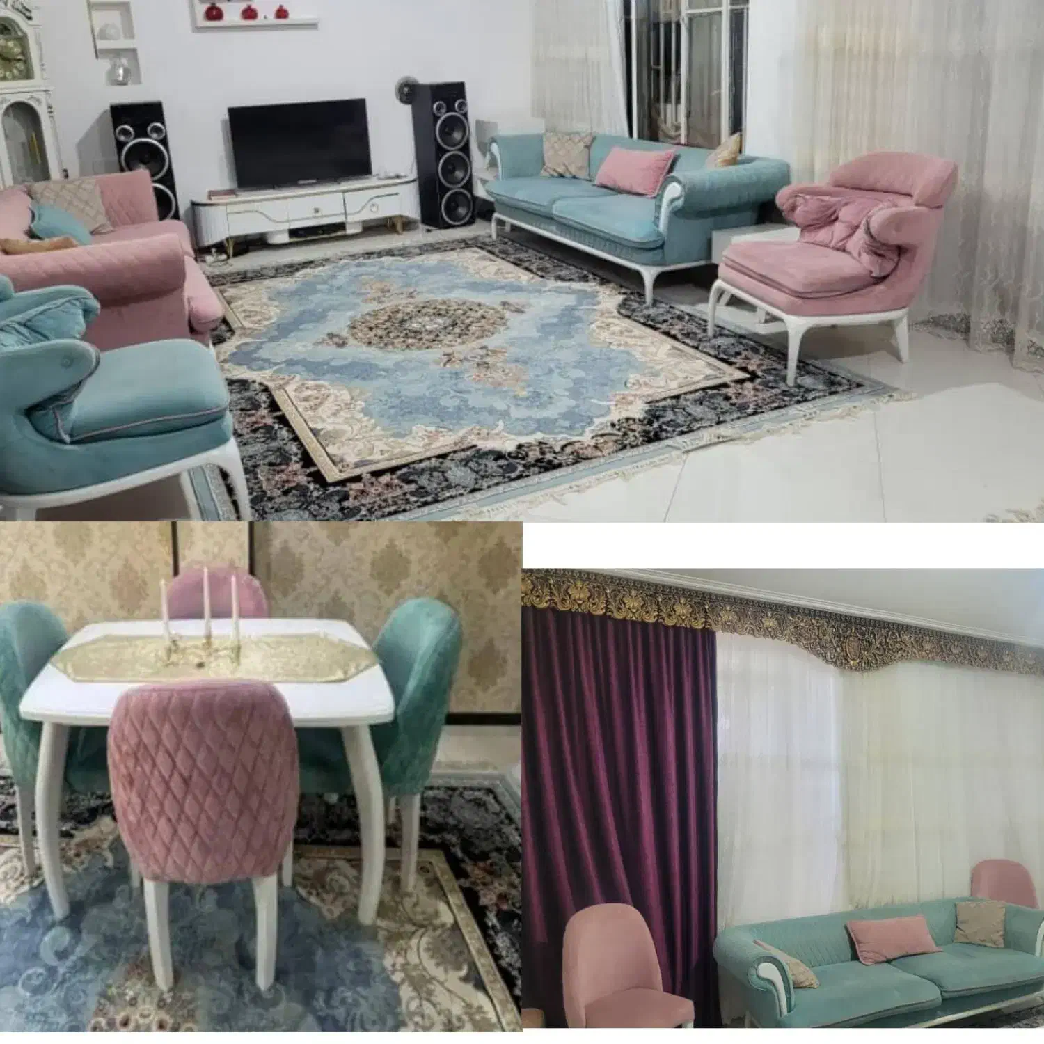 سرویس مبل و مبلمان و نهاری ۴نفره|مبلمان خانگی و میز عسلی|بیضا, |دیوار