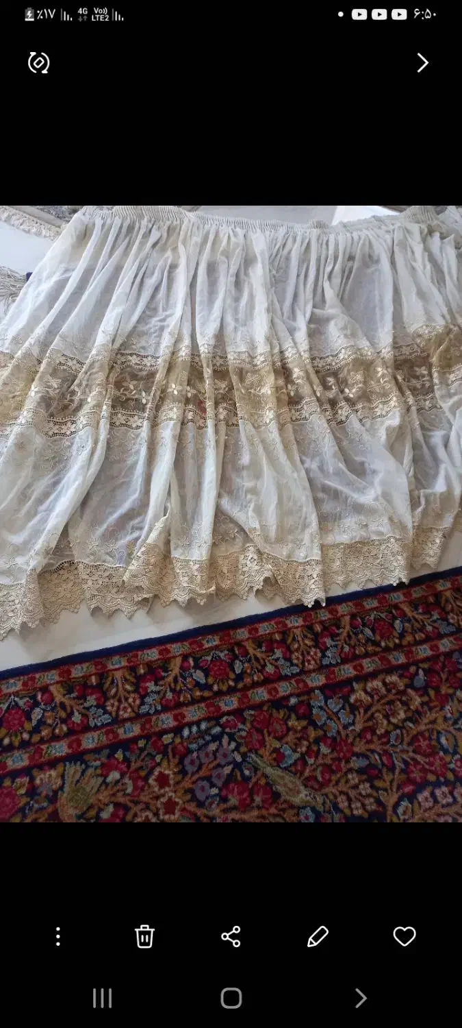 پرده گیپور برای دریچه‌ای سالن واتاق|پرده، رانر، رومیزی|شیراز, ستارخان|دیوار