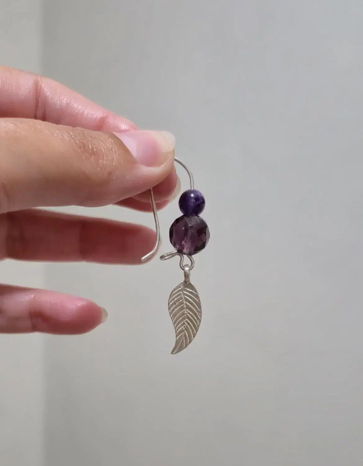 گوشواره نقره سنگ آماتیس تراش|جواهرات|تهران, پونک|دیوار