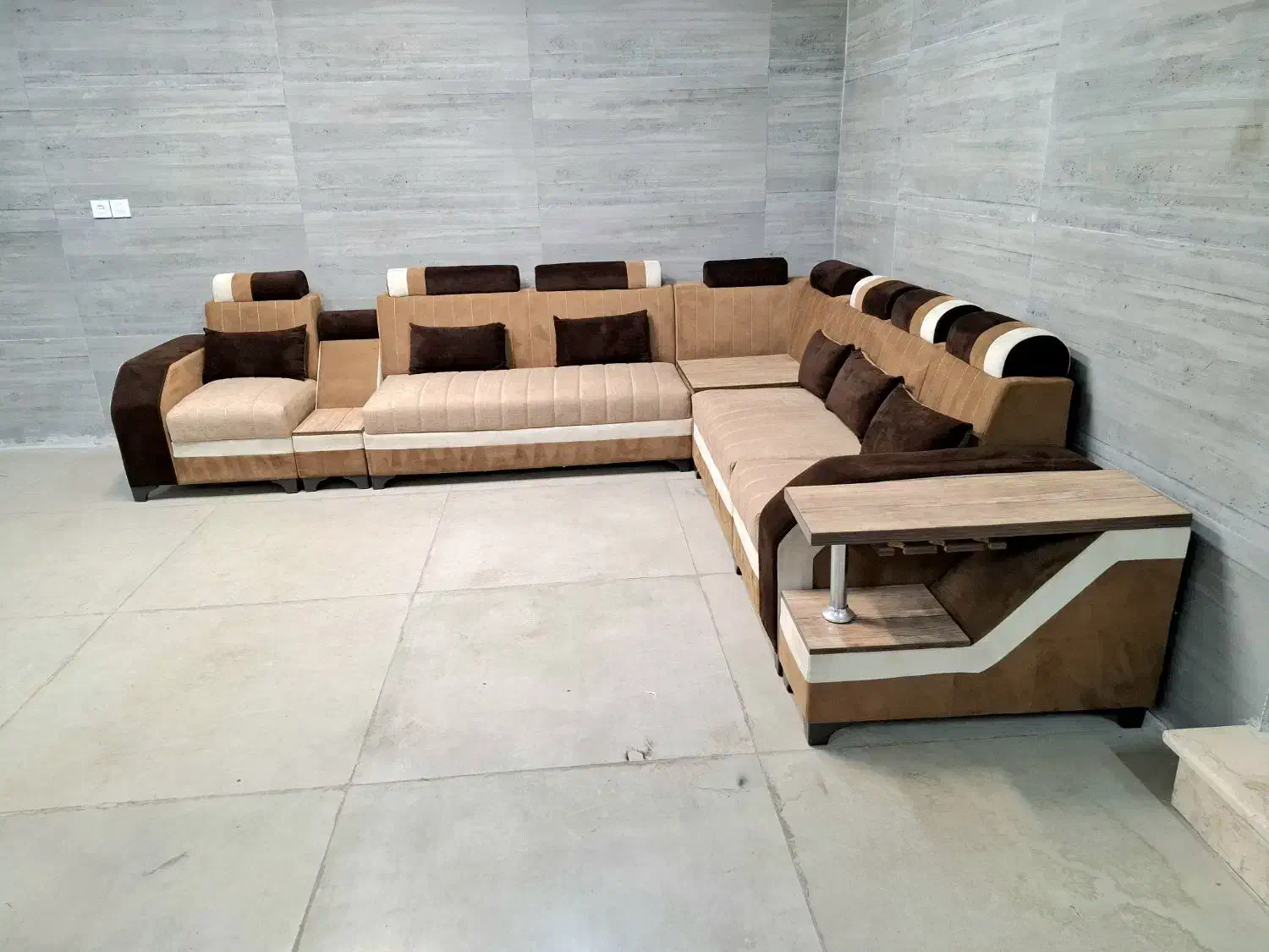 مبل ال با پارچه تشک نو فستو|مبلمان خانگی و میز عسلی|اصفهان, جلالیه|دیوار