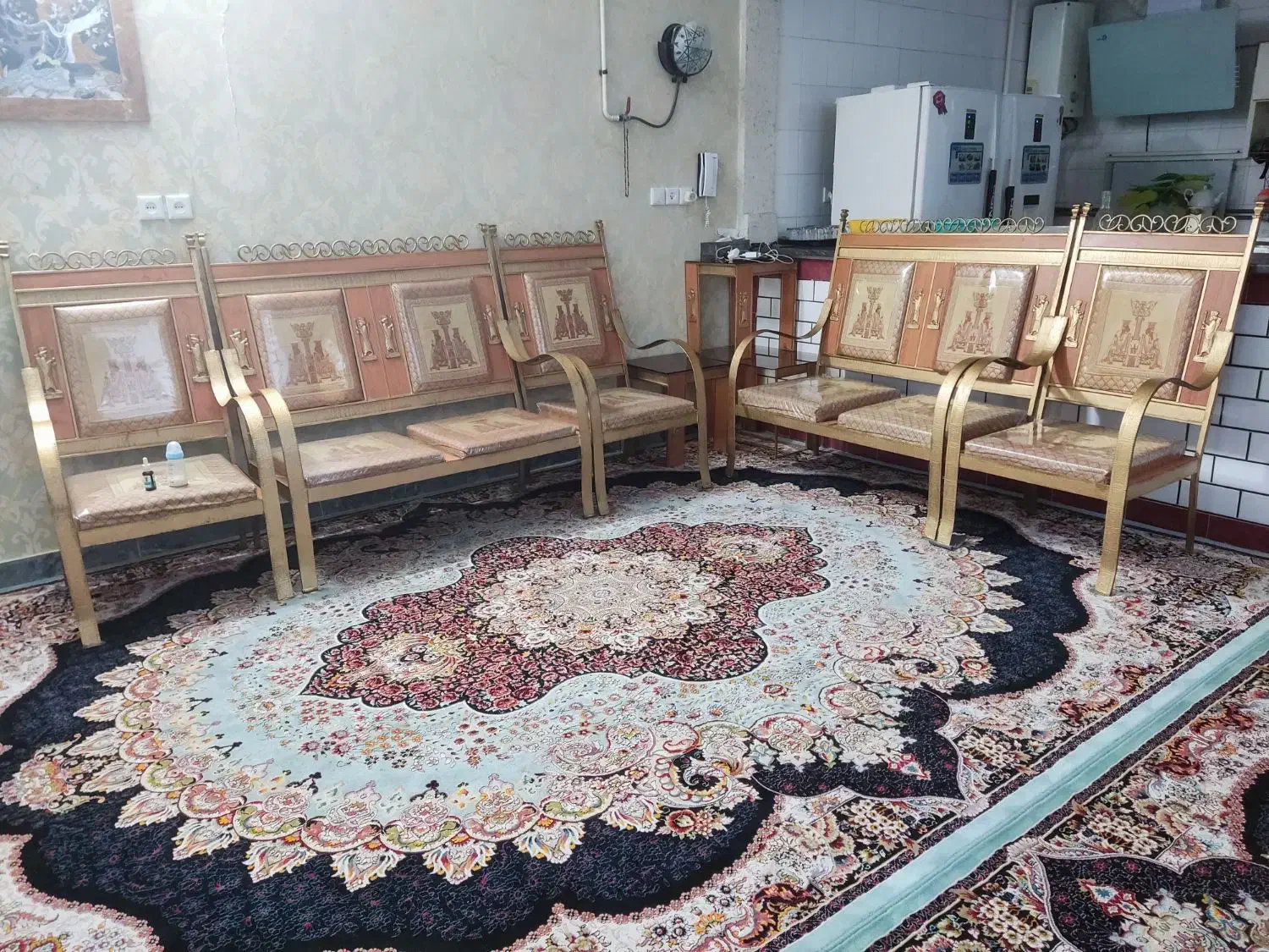 مبل سلطنتی فلزی|مبلمان خانگی و میز عسلی|خرم‌آباد, |دیوار