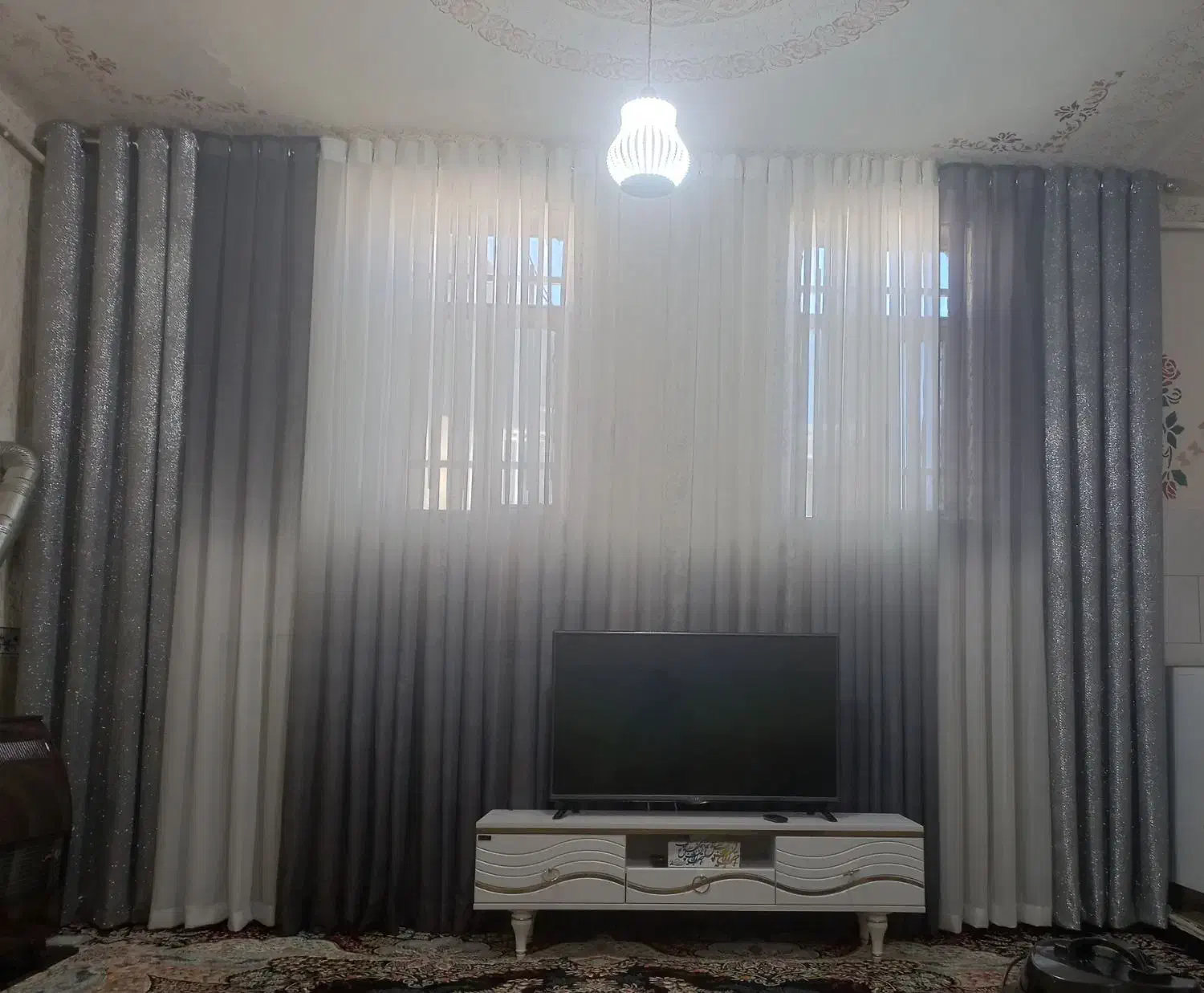 پرده پانچ چهار متر|پرده، رانر، رومیزی|فشاپویه, |دیوار