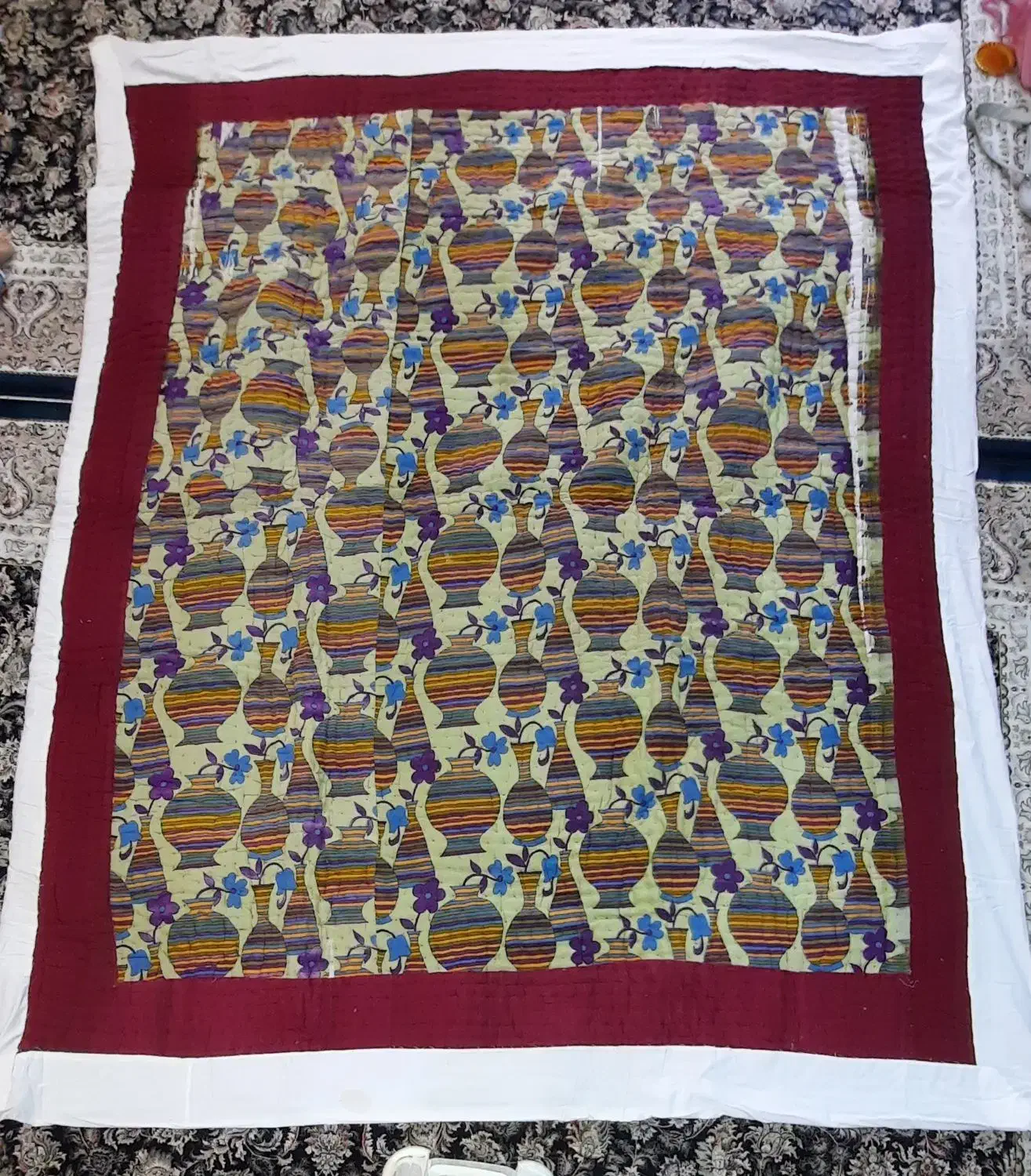 لحاف دست دوز نو|رختخواب، بالش، پتو|شهرکرد, |دیوار