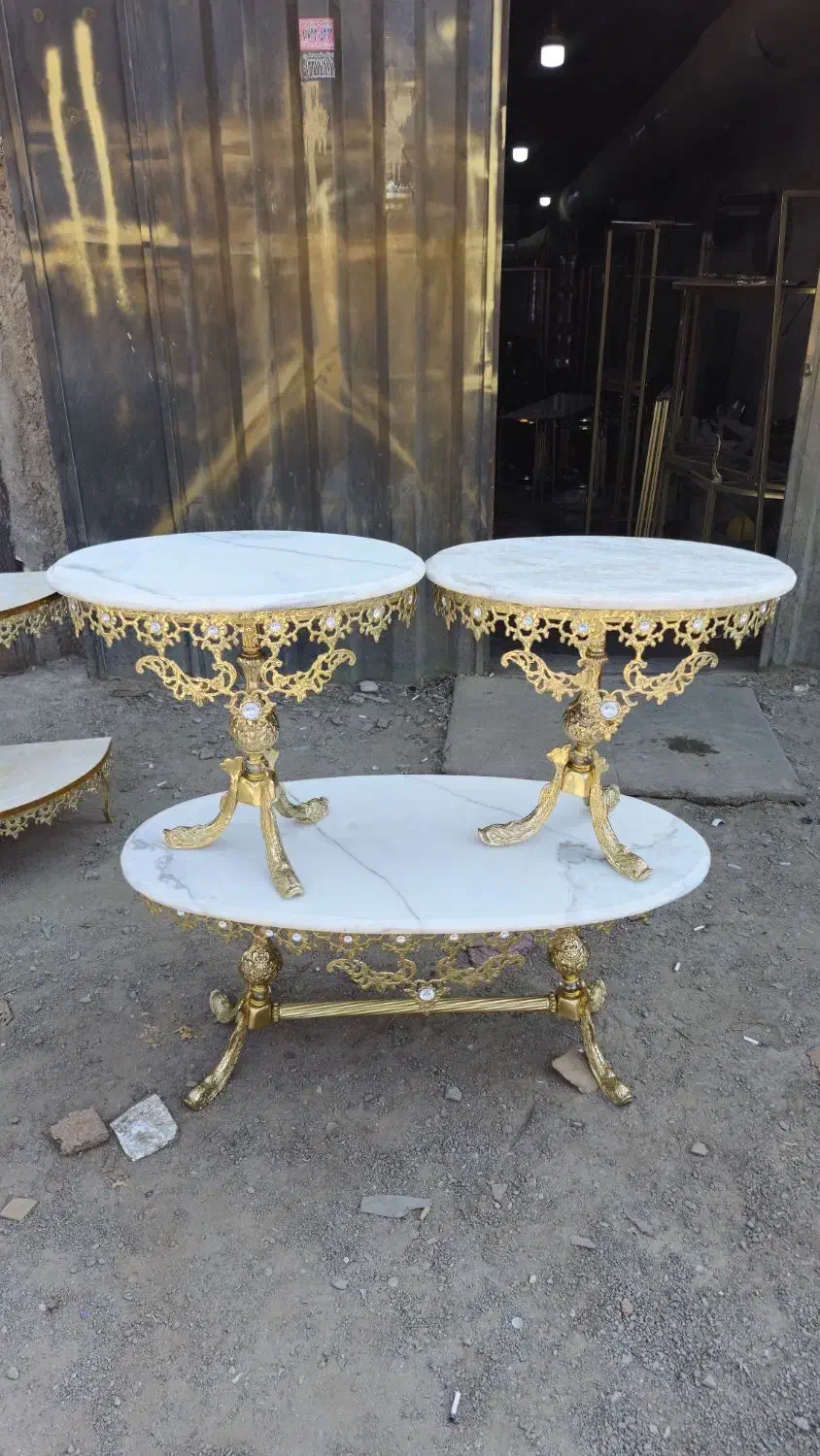 جلومبلی برنزی و عسلی برنزی|مبلمان خانگی و میز عسلی|پاکدشت, خاتون آباد|دیوار