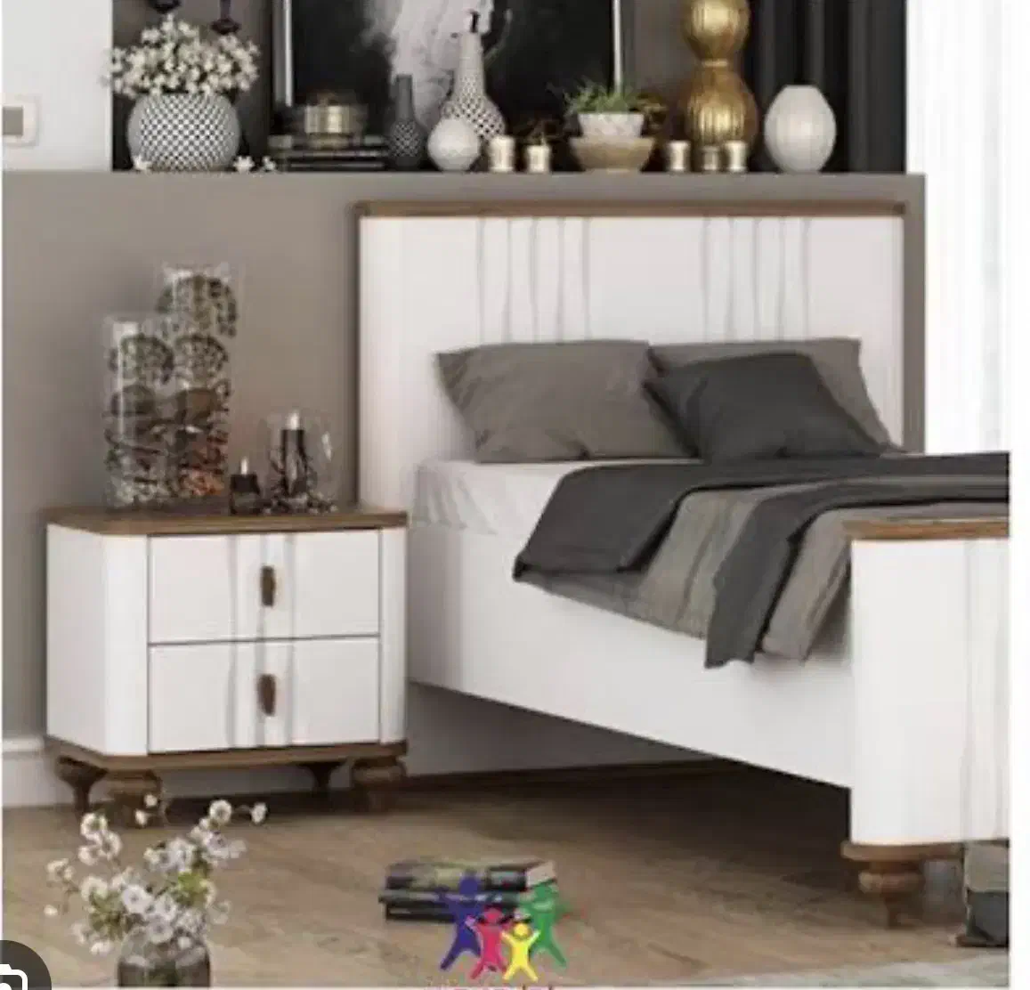 ست تختخواب باران (برند ساحل چوب)|تخت و سرویس خواب|مرند, |دیوار