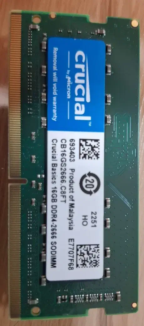 رم لپ تاپ DDR4 دو کاناله 2666 کروشیال 16 گیگابایت|قطعات و لوازم جانبی رایانه|تهران, قیطریه|دیوار