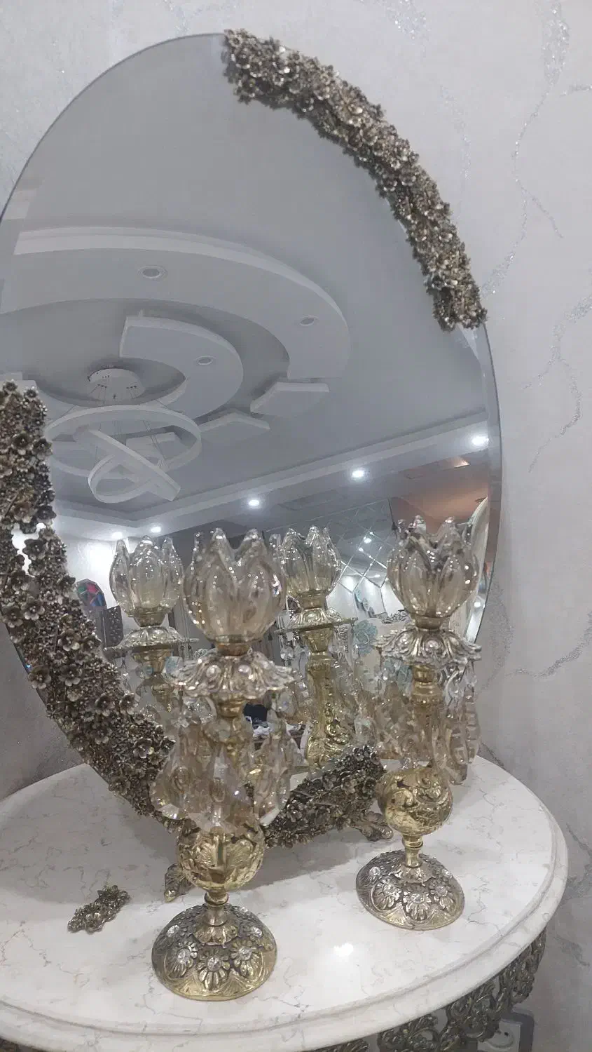 ست  آینه و شمعدان|آینه|اسلام‌شهر, زرافشان|دیوار