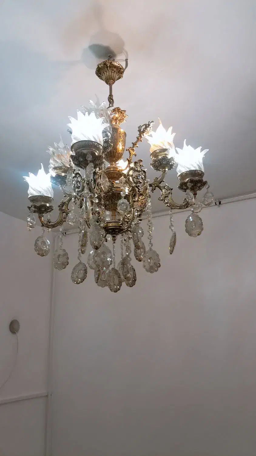 لوستر برنز|لوستر و چراغ آویز|ساوه, |دیوار