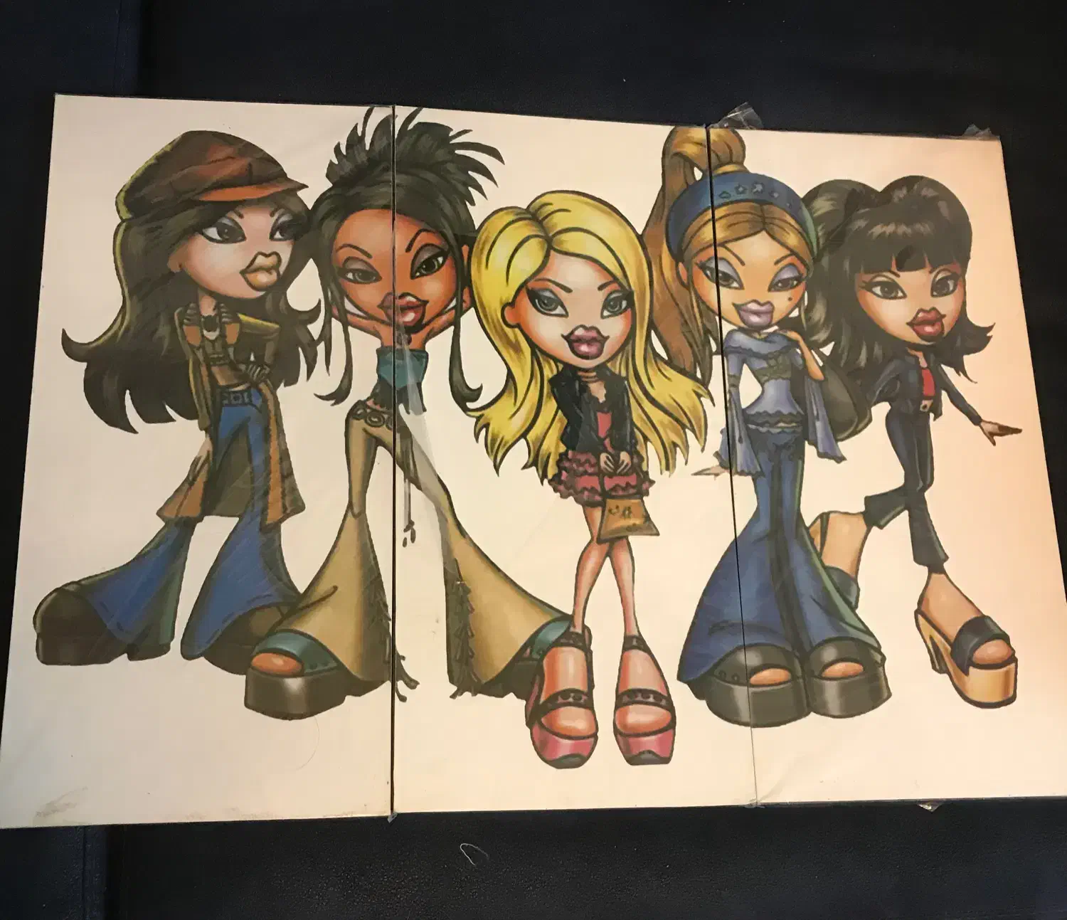 تابلو سه تیکه باربی|تابلو، نقاشی، عکس|کرمان, |دیوار