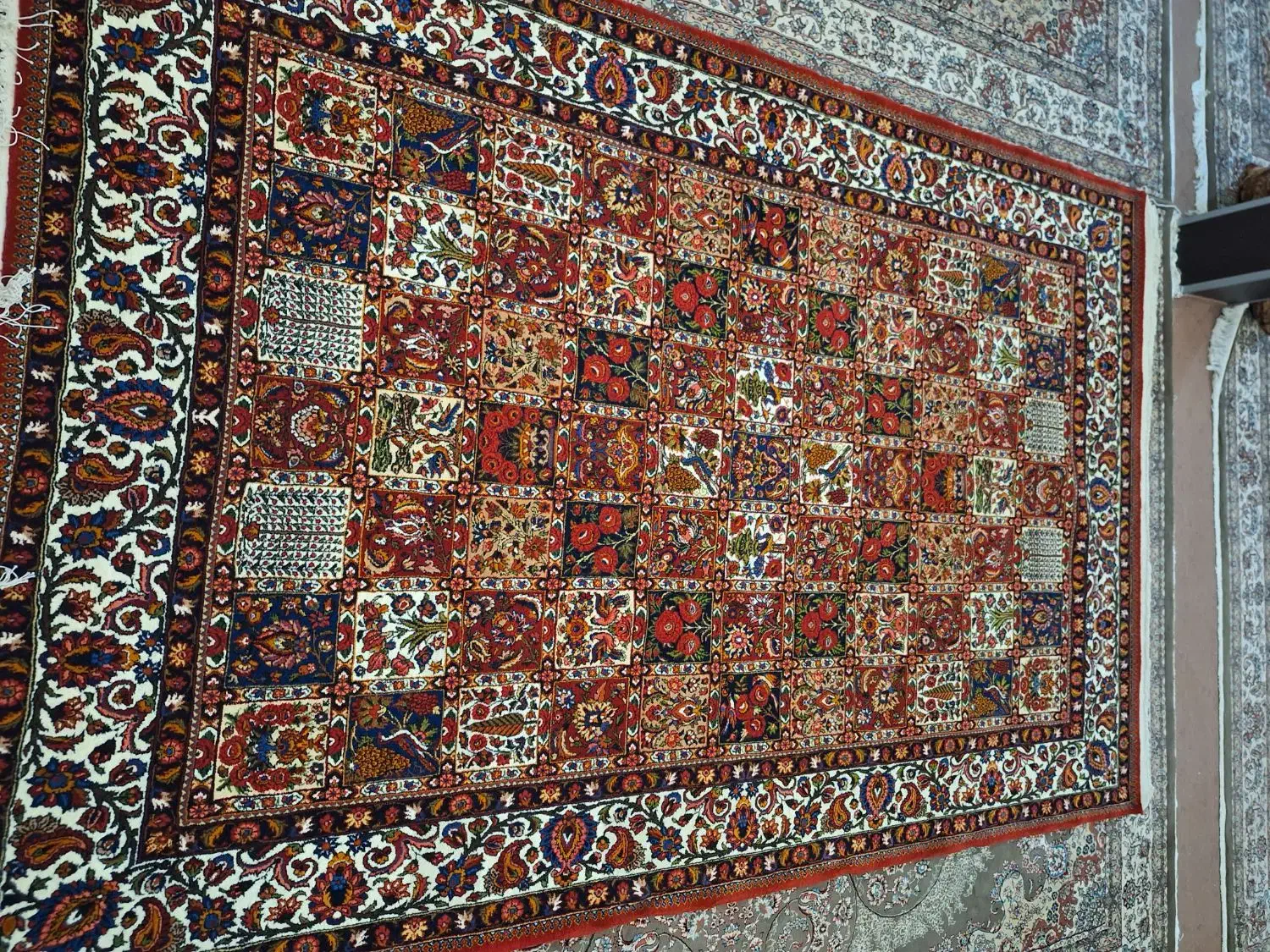 قالی دستبافت|فرش|سامان, |دیوار