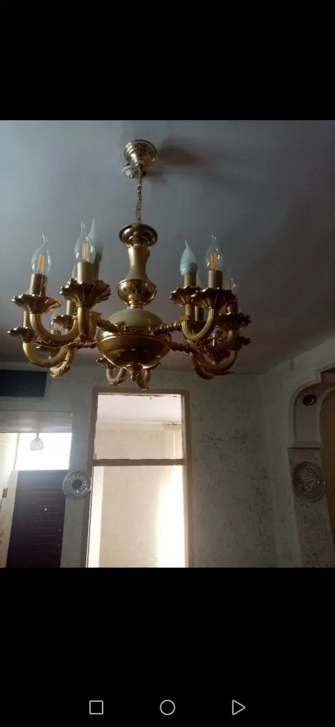 لوستر برنجی و برنزی|لوستر و چراغ آویز|سبزوار, پیروزی|دیوار