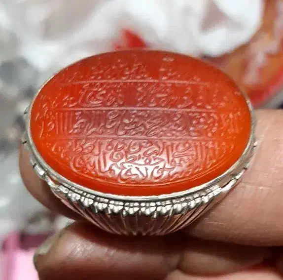 انگشتر خطی عقیق یمنی|کلکسیون اشیاء عتیقه|قم, ارم|دیوار