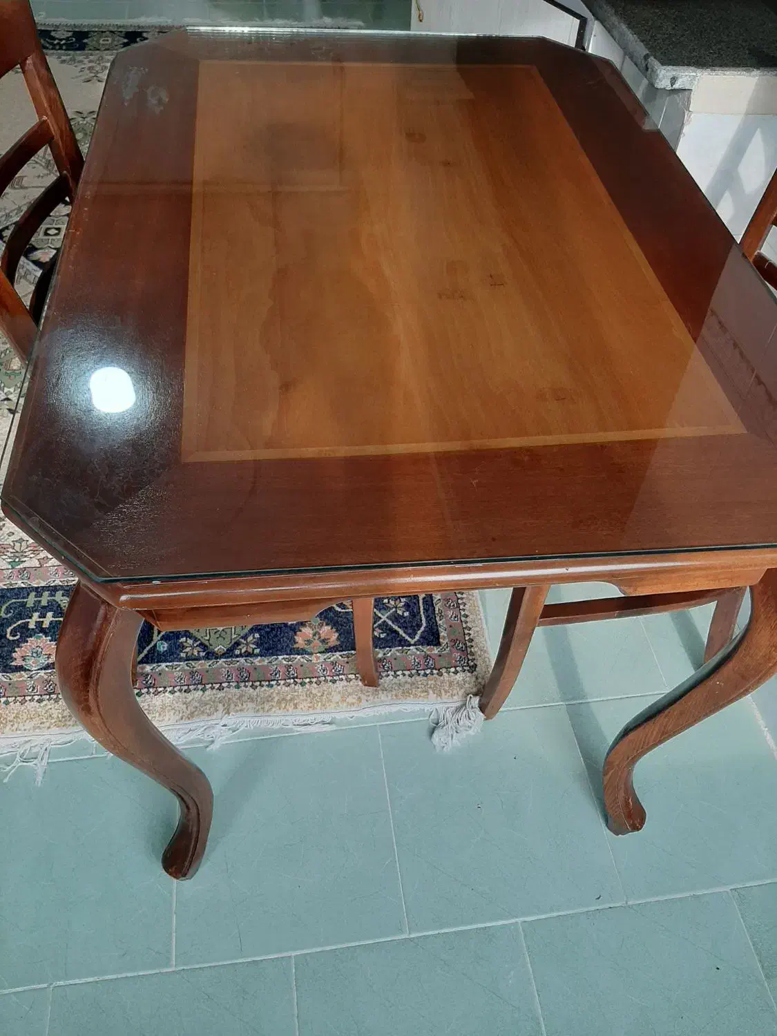 میز ناهار خوری تمام چوب گردو ۴ نفره|میز و صندلی غذاخوری|قزوین, |دیوار