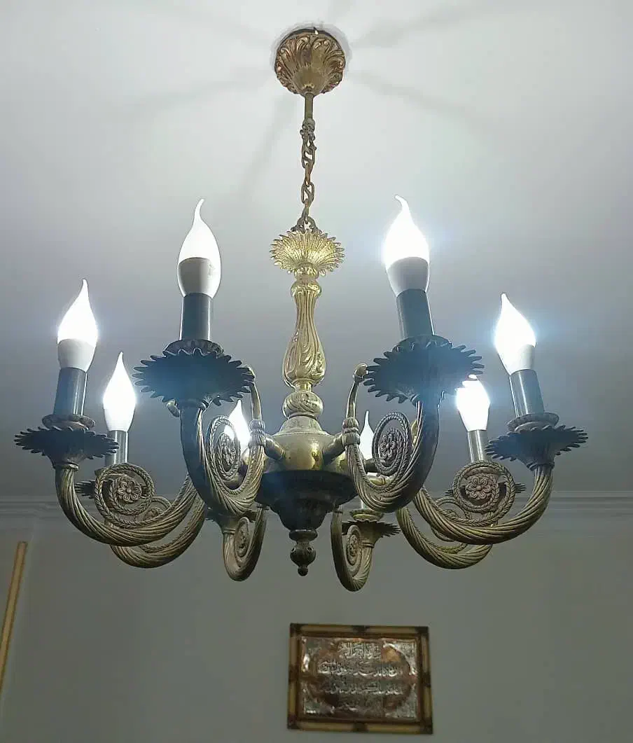 لوستر برنجی قدیمی|لوستر و چراغ آویز|تهران, شهرک هما|دیوار