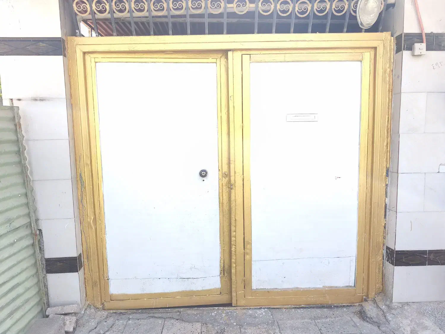 درب دولنگه آهنی درب حیاط|مصالح و تجهیزات ساختمان|بندر ماهشهر, |دیوار