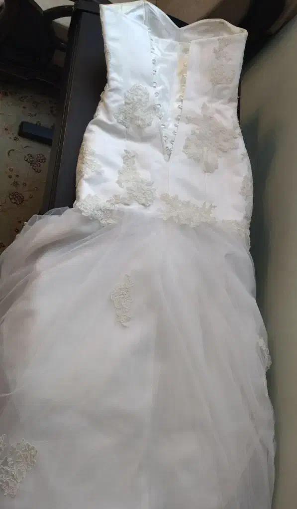 لباس عروس(سفید یخچالی)سایز38|لباس|تبریز, |دیوار