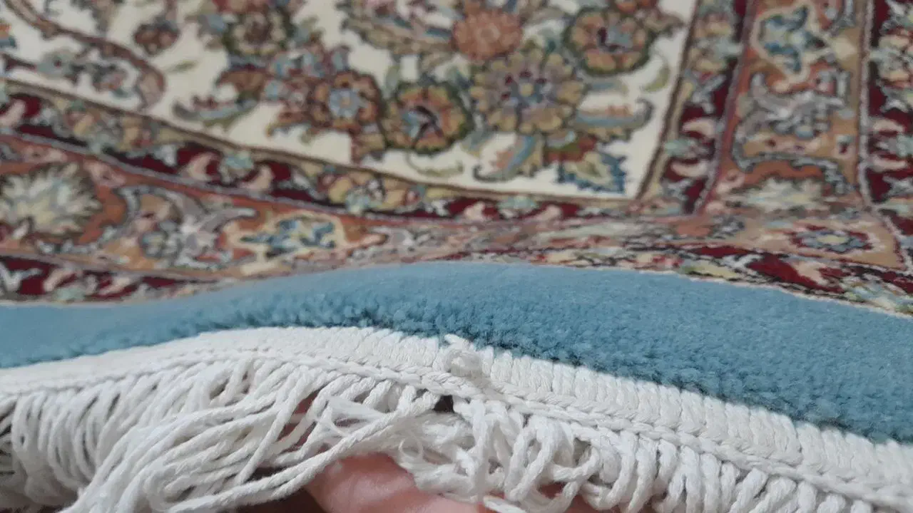 یک جفت فرش ۹ متری ۷۰۰شانه فیروزه ای|فرش|مشهد, شهرآرا|دیوار
