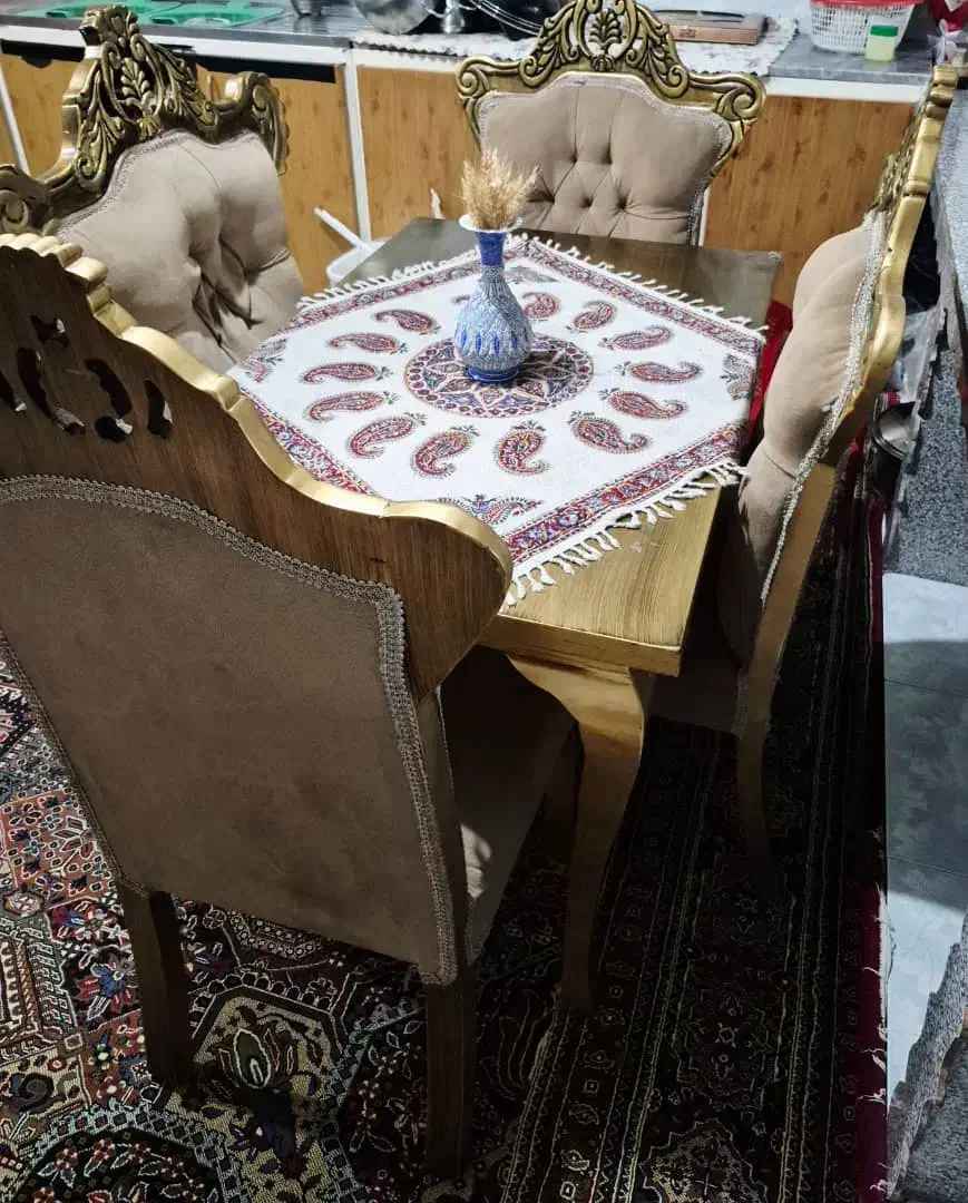 مبلمان 9نفره استیل سلطنتی و میز ناهار خوری 4نفره|مبلمان خانگی و میز عسلی|لردگان, |دیوار