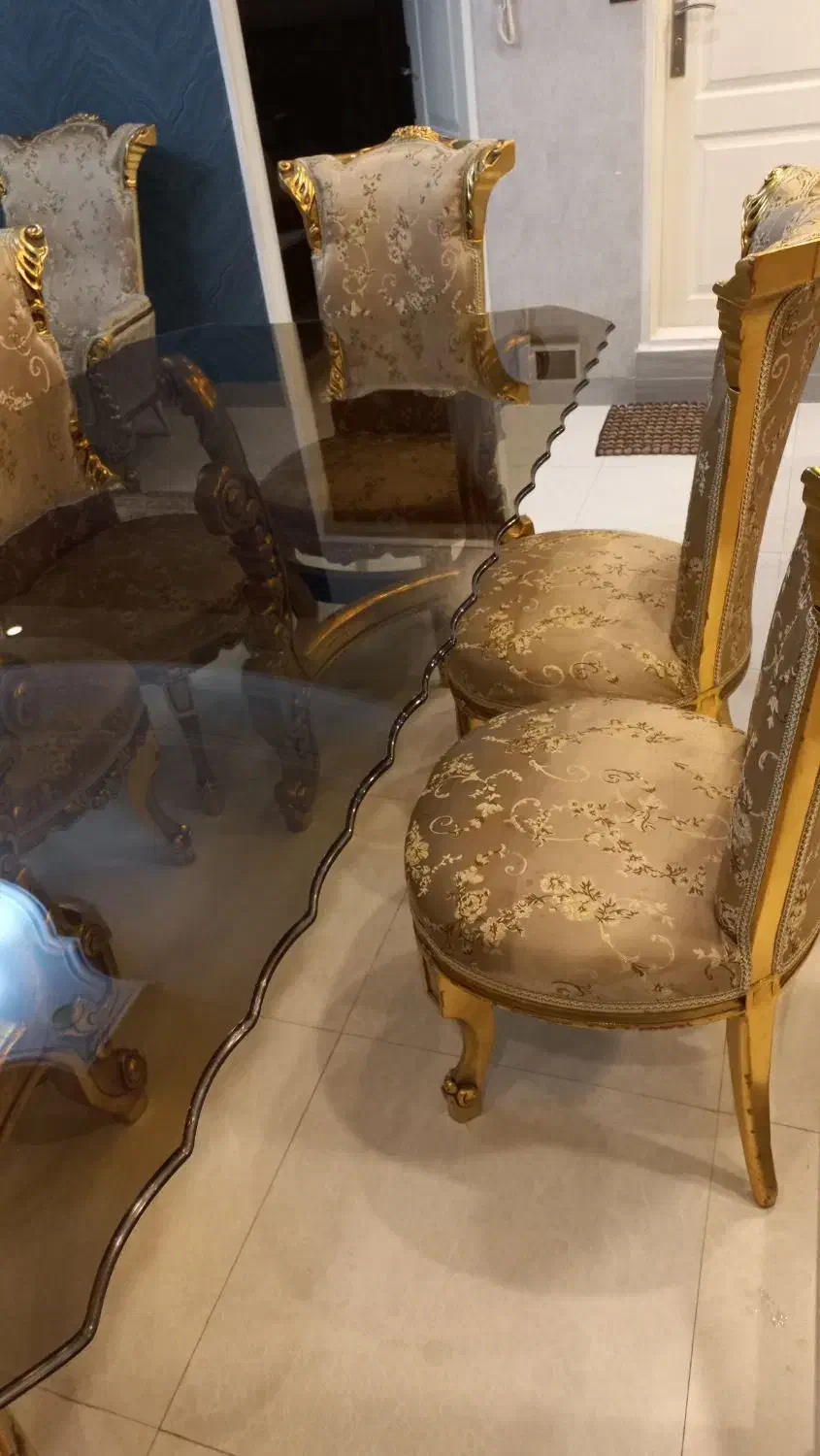 مبل سلطنتی ۹ نفره و میز نهار خوری هشت نفره|مبلمان خانگی و میز عسلی|ملارد, |دیوار